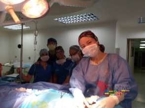 A surgeon performs life-saving neurosurgery in an operating room in Venezuela.