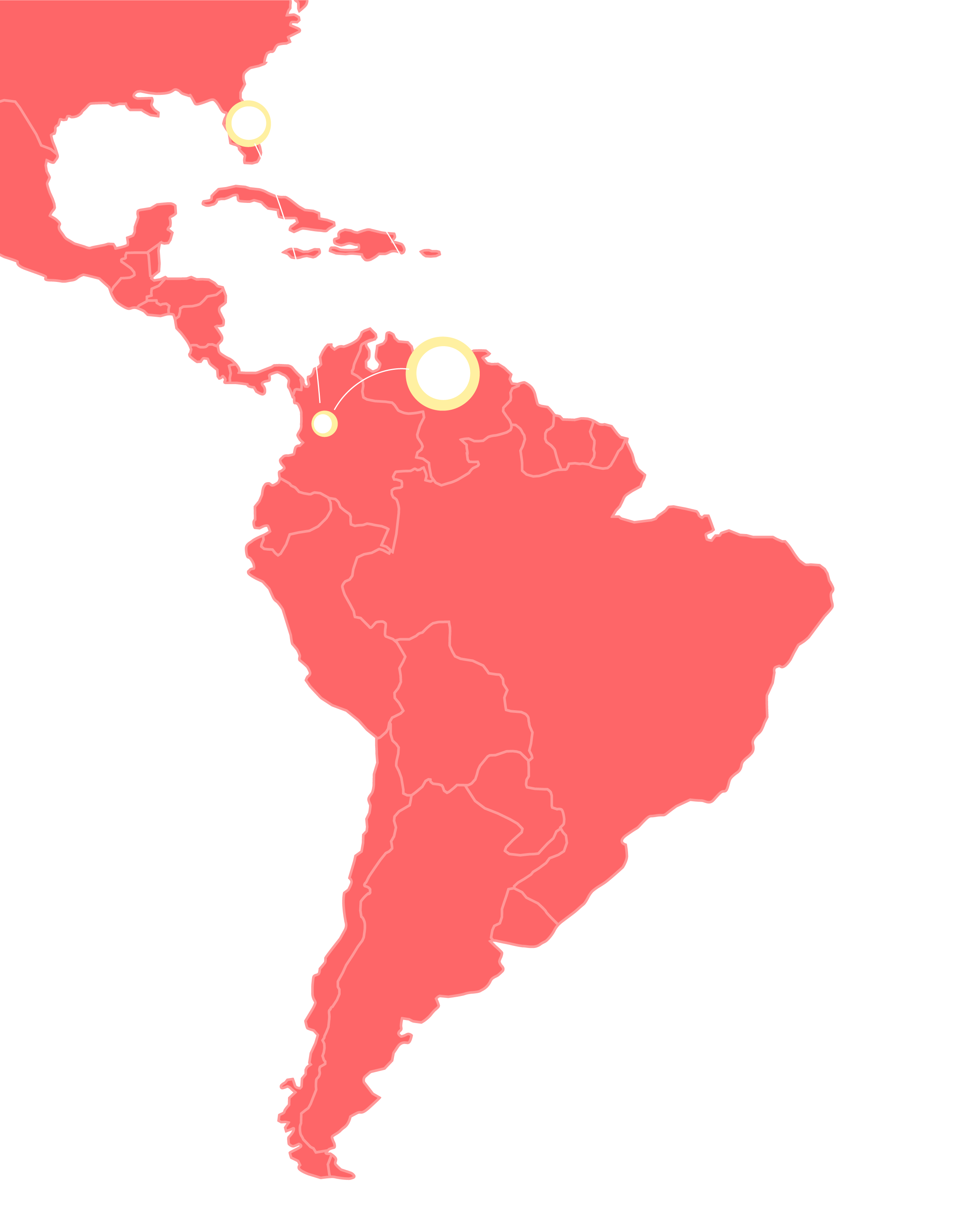 Map of South America highlighting Venezuela and surrounding regions