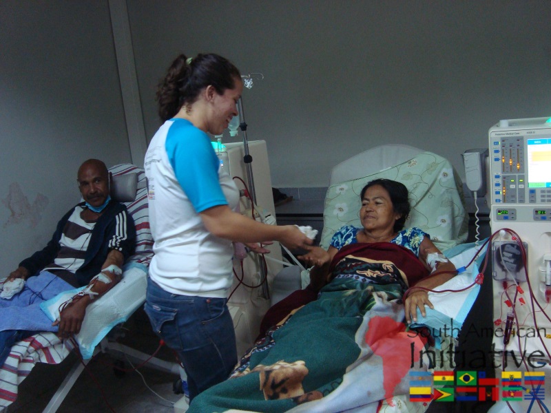 SAI volunteers supporting hospital patients in Venezuela.