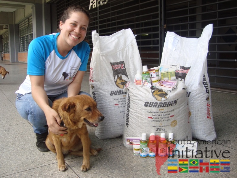 SAI donating dog food to partner shelters.